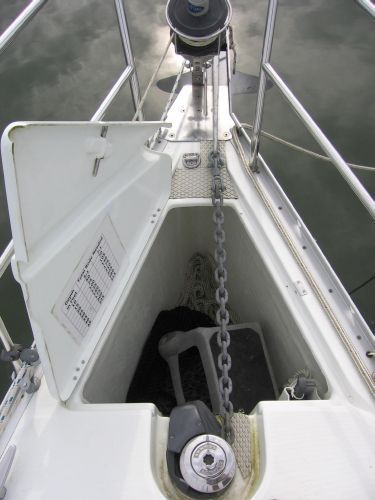 Pearl's anchor locker on the Bow