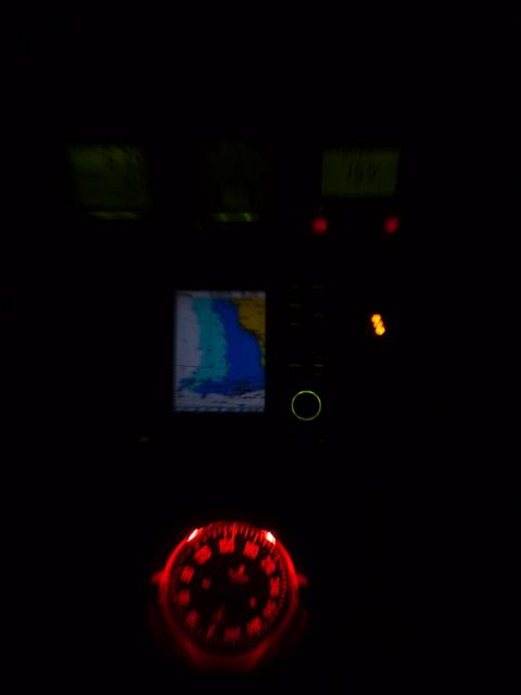 Cockpit instruments at Night
